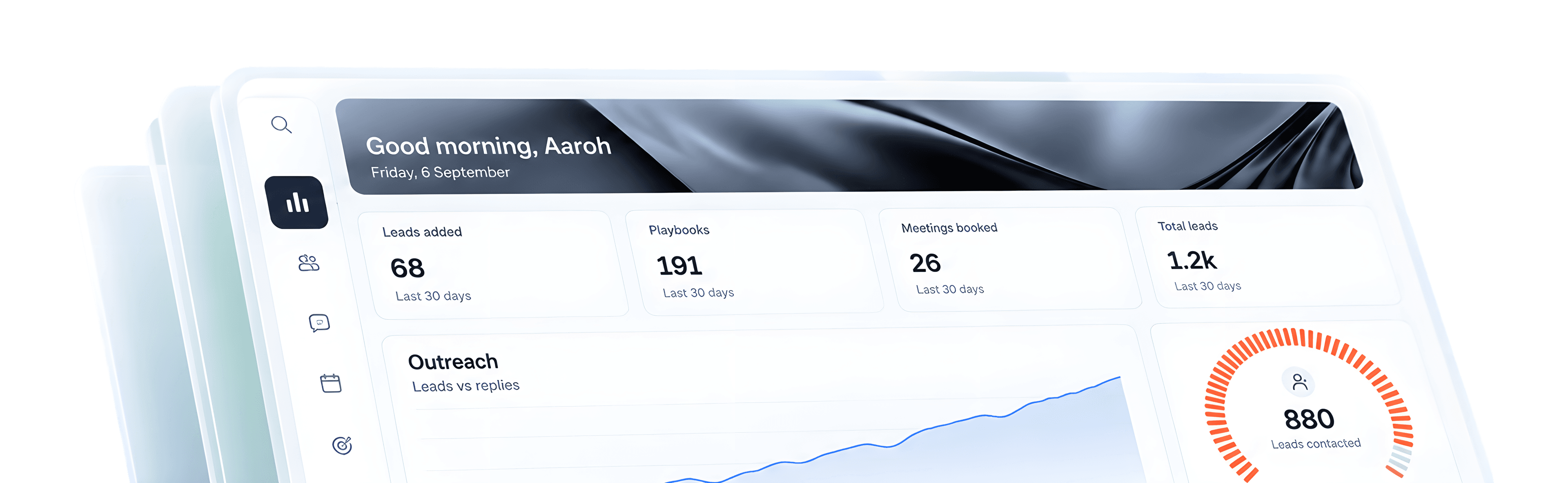 Sendora workspace dashboard showing conversations and activity in one view