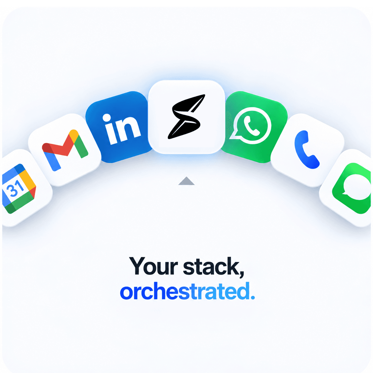 Connected email, calendar, CRM, LinkedIn, WhatsApp, and calling channels